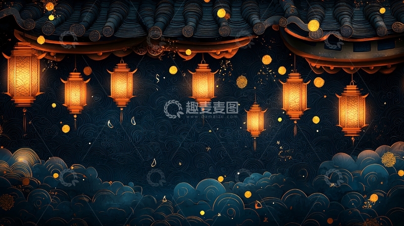 高清大图下载【趣麦麦图】古风夜景12