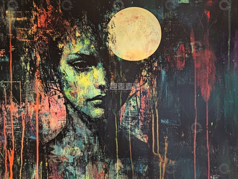 高清大图下载【趣麦麦图】抽象女性肖像画