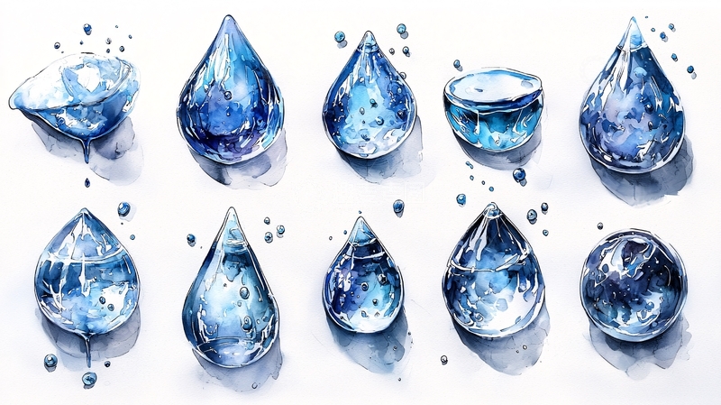 高清大图下载【趣麦麦图】水彩水滴
