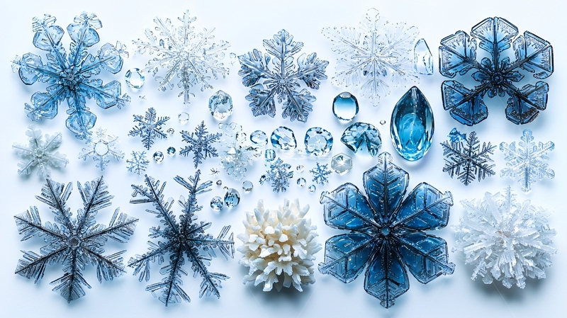 高清大图下载【趣麦麦图】精美雪花冰晶特写