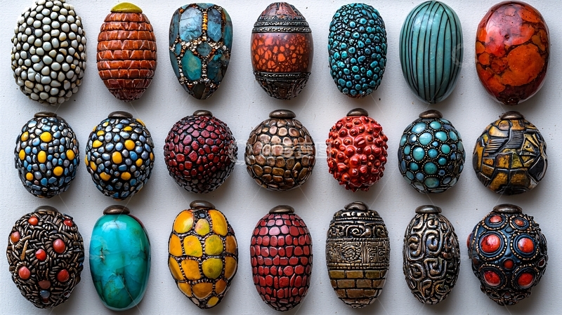 高清大图下载【趣麦麦图】彩色手工珠子