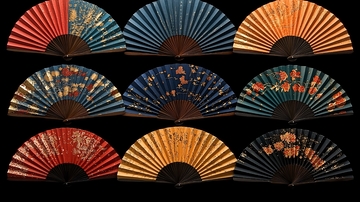 彩色折扇