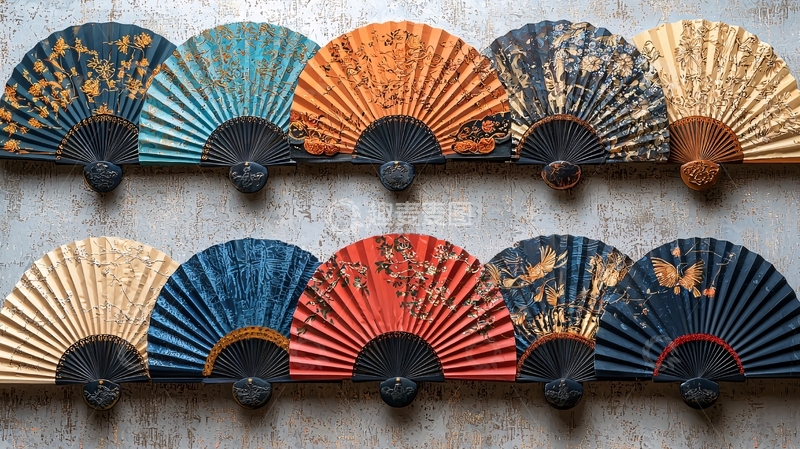 高清大图下载【趣麦麦图】各式各样漂亮的折扇