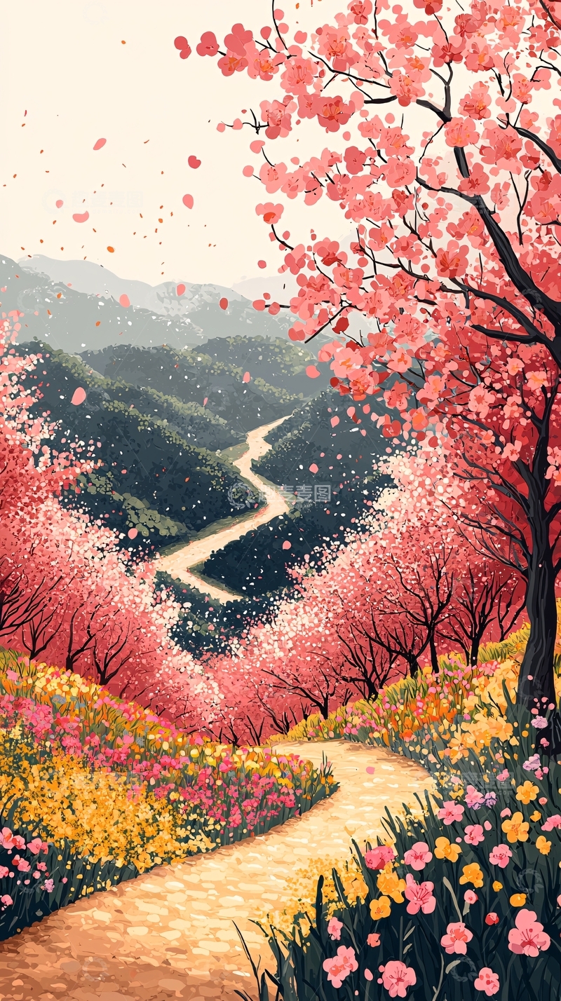 高清大图下载【趣麦麦图】粉色樱花