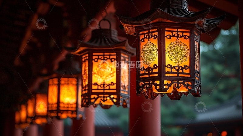 高清大图下载【趣麦麦图】中式灯笼