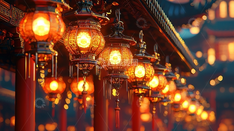 高清大图下载【趣麦麦图】中式宫灯