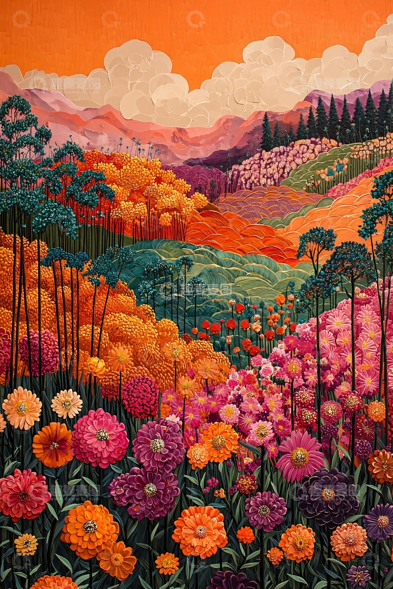 高清大图下载【趣麦麦图】色彩斑斓的田园风光