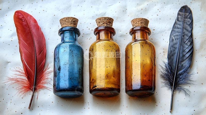 高清大图下载【趣麦麦图】复古小瓶