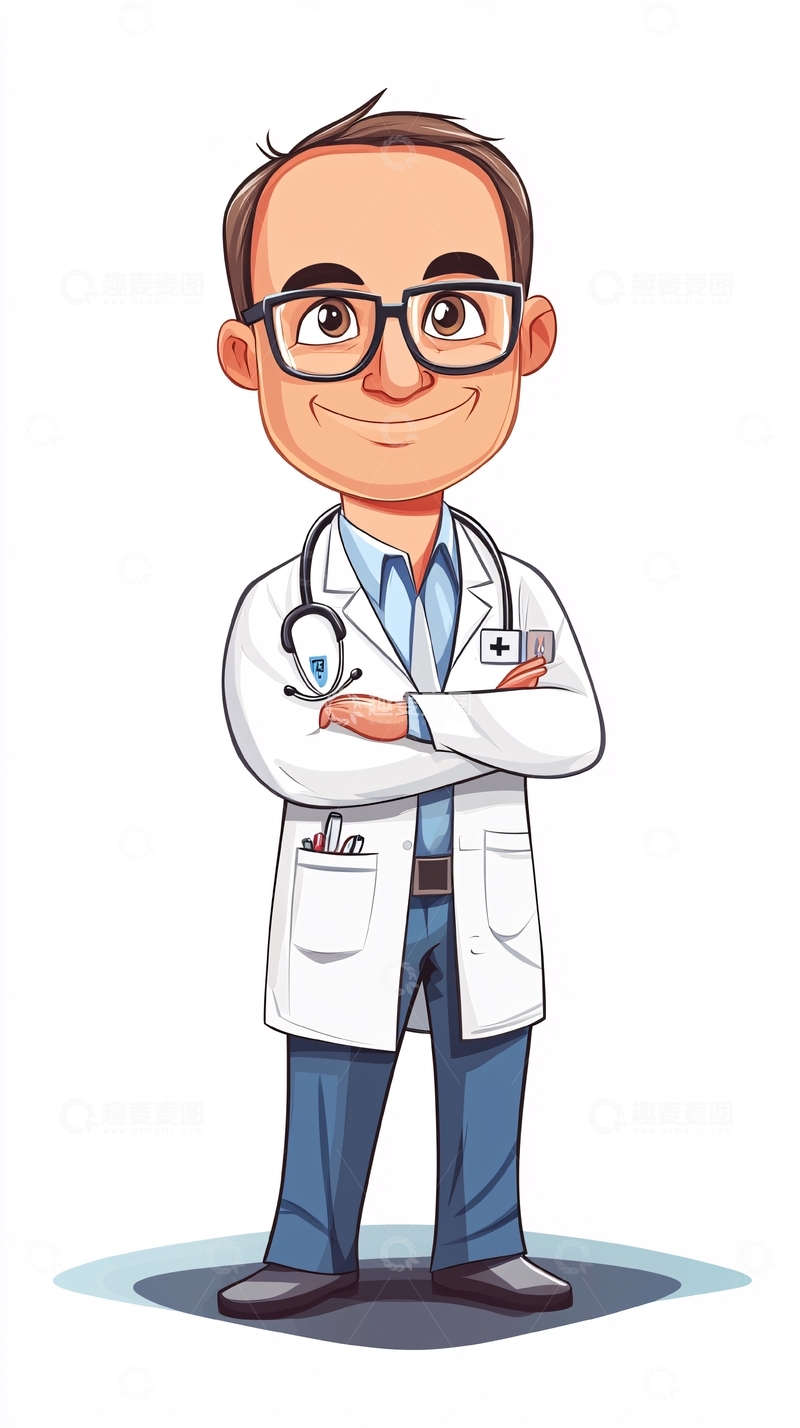 高清大图下载【趣麦麦图】卡通医生