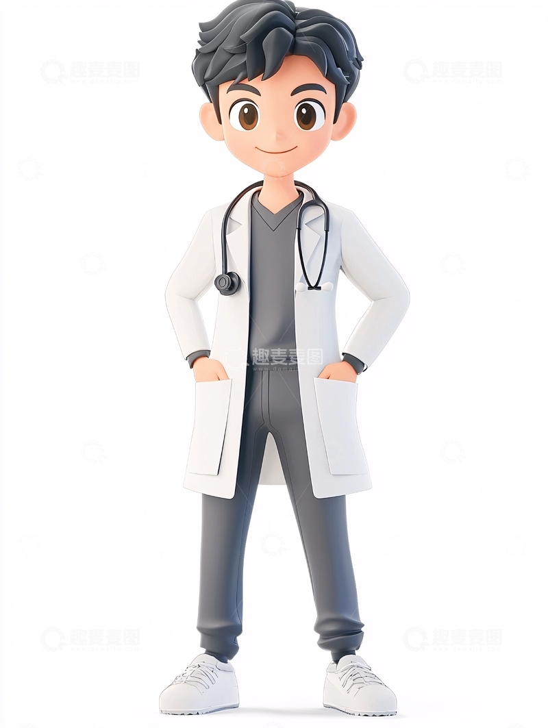 高清大图下载【趣麦麦图】卡通医生