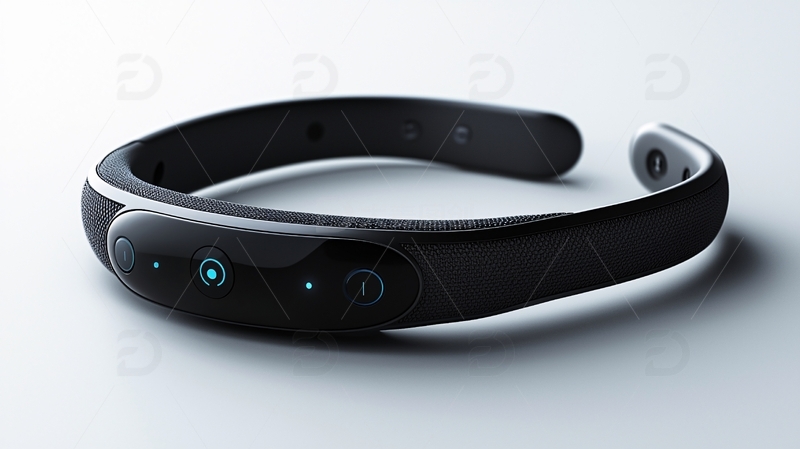 高清大图下载【趣麦麦图】未来科技感智能颈环