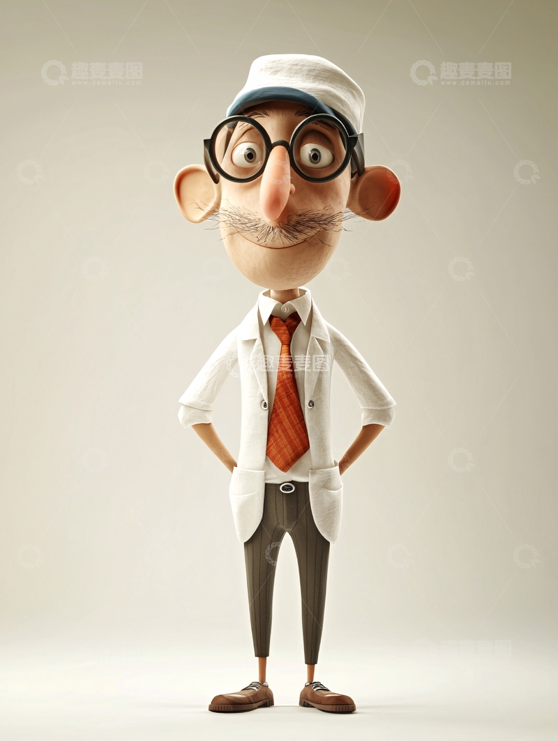 高清大图下载【趣麦麦图】卡通医生