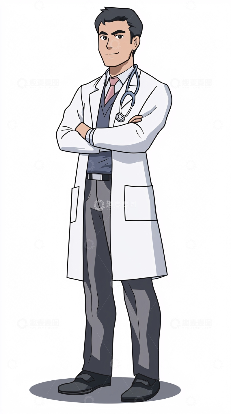高清大图下载【趣麦麦图】穿着白大褂的男性医生
