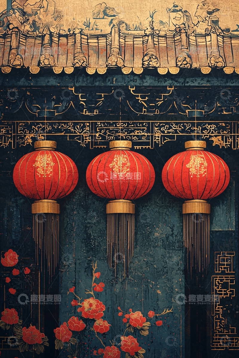 高清大图下载【趣麦麦图】古色古香中国风灯笼