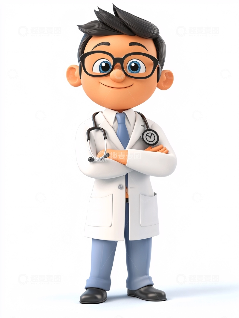 高清大图下载【趣麦麦图】卡通医生