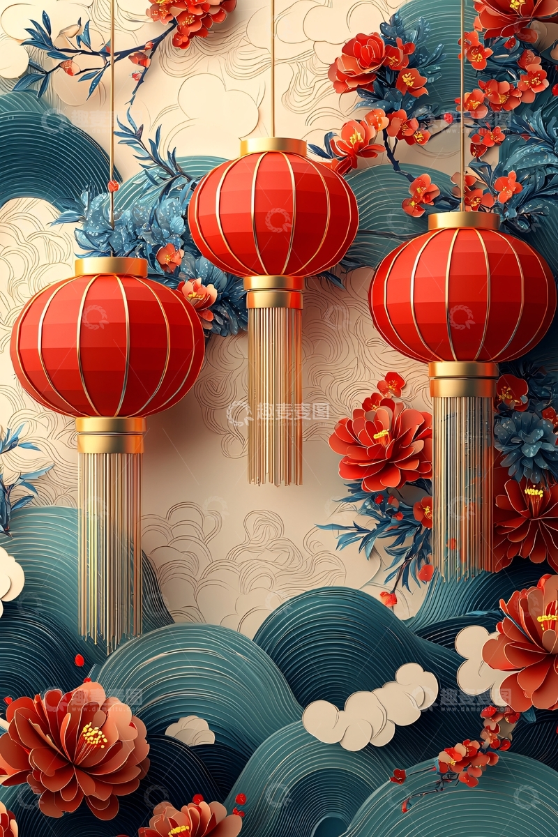高清大图下载【趣麦麦图】中式灯笼