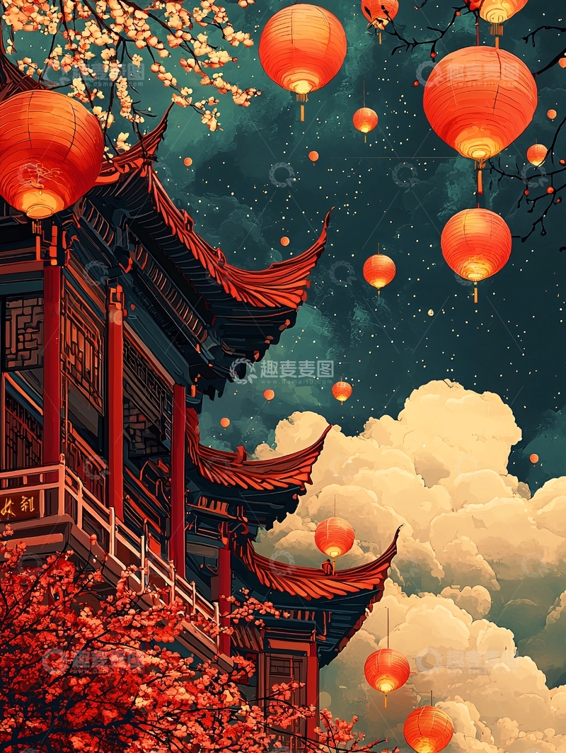 高清大图下载【趣麦麦图】中式建筑