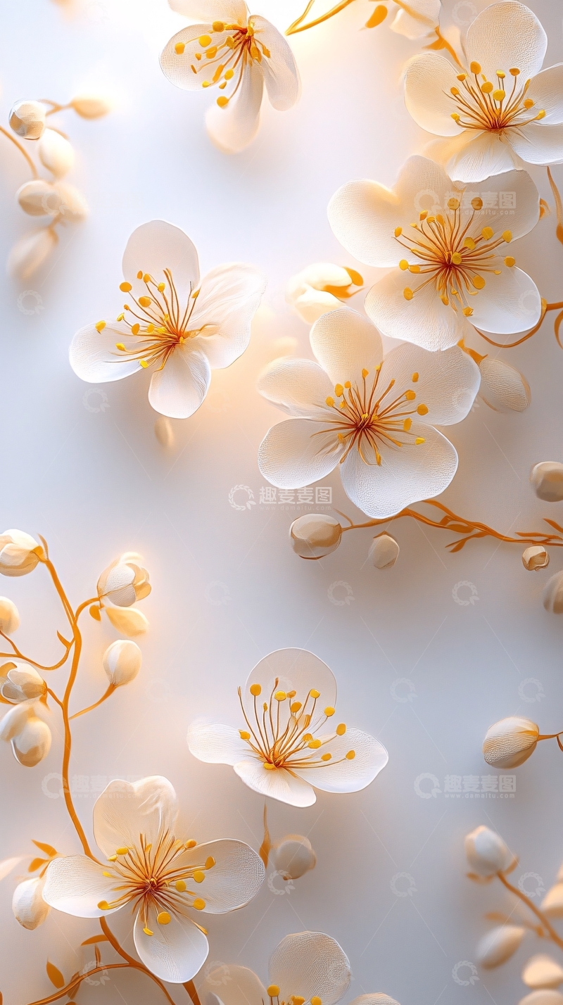 高清大图下载【趣麦麦图】白色花朵高清壁纸