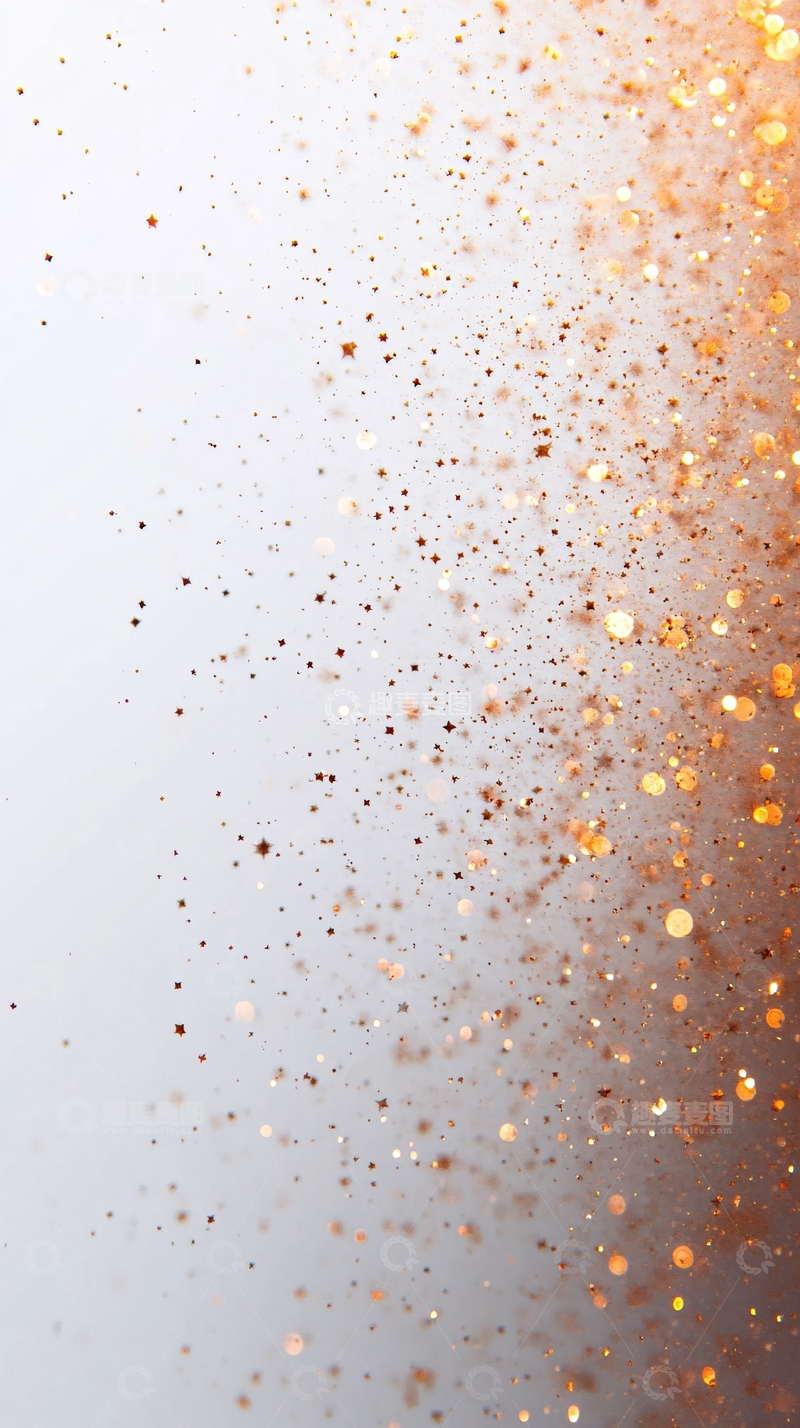 高清大图下载【趣麦麦图】金色闪光粒子背景