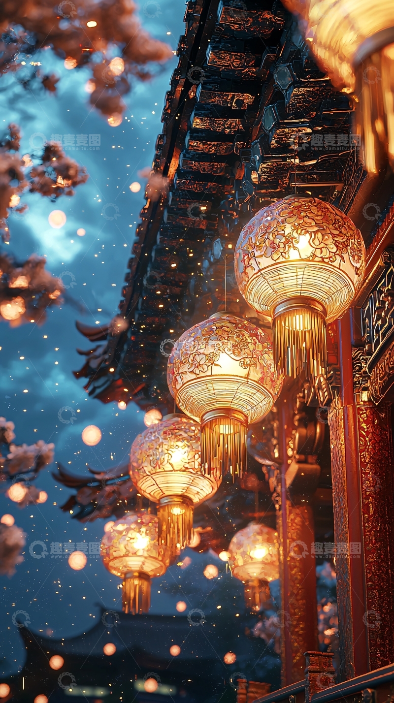 高清大图下载【趣麦麦图】古风夜景14