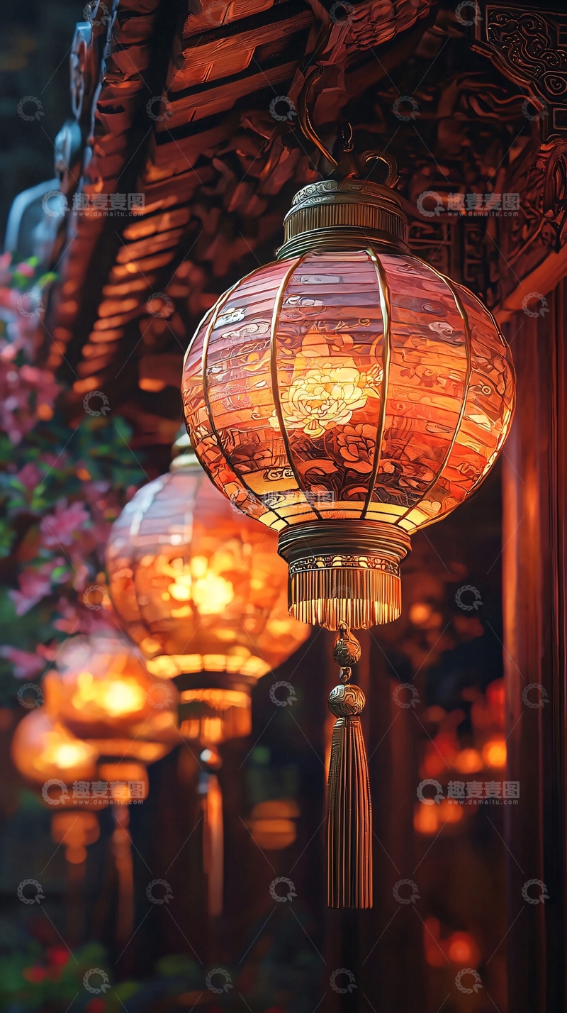 高清大图下载【趣麦麦图】中式灯笼