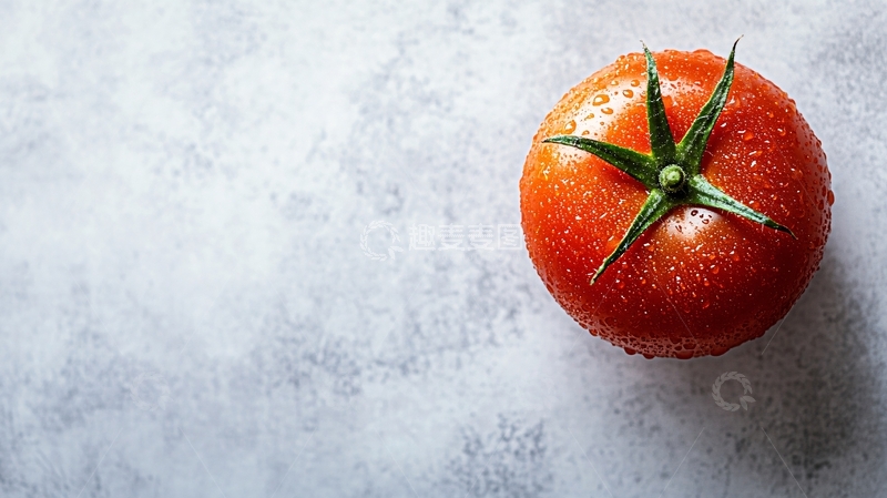 高清大图下载【趣麦麦图】单颗番茄高清特写