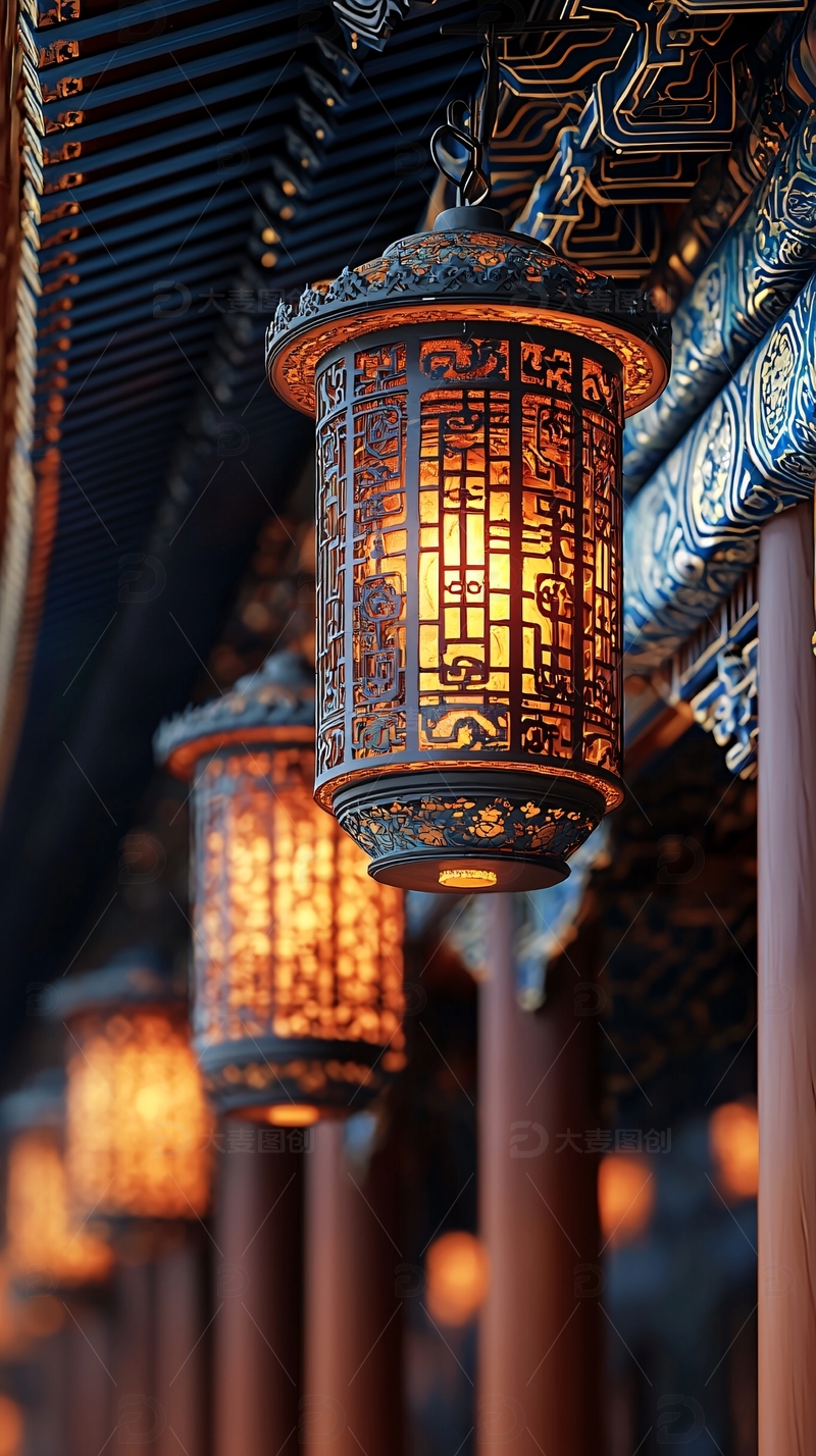 高清大图下载【趣麦麦图】中国风灯笼