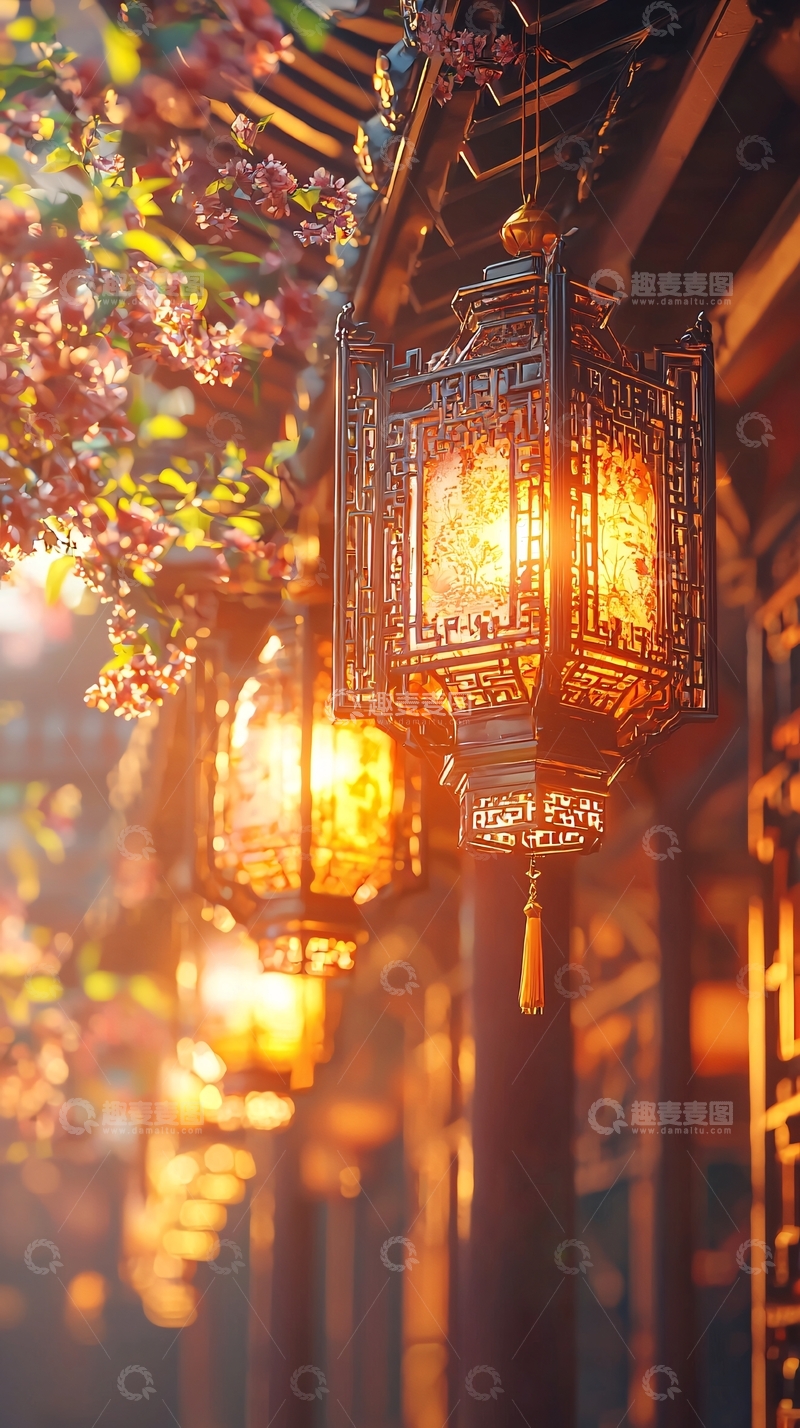高清大图下载【趣麦麦图】古风灯笼