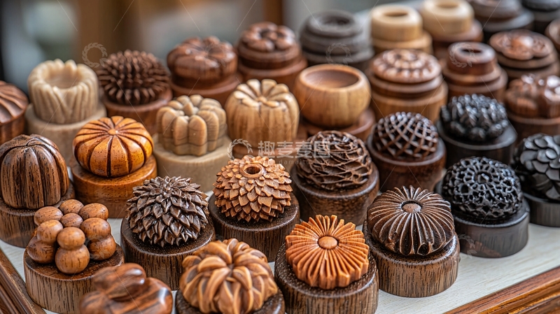 高清大图下载【趣麦麦图】木雕工艺品