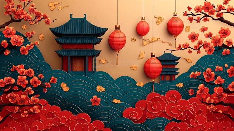 高清大图下载【趣麦麦图】中式剪纸