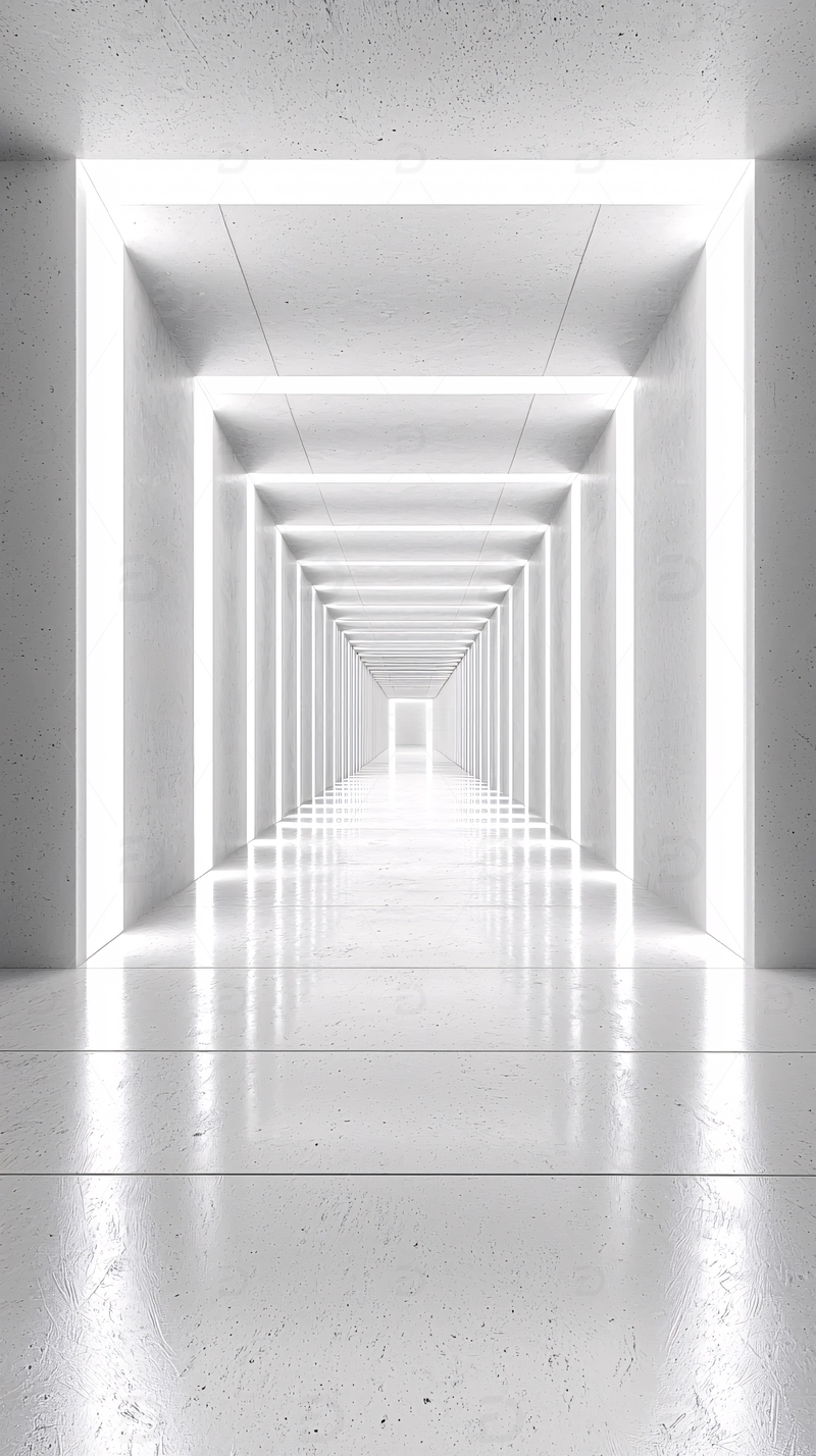 高清大图下载【趣麦麦图】极简主义白色走廊