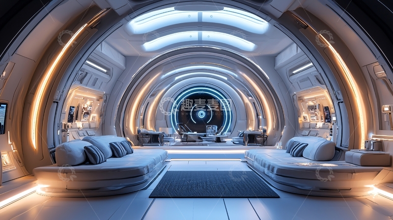 高清大图下载【趣麦麦图】未来科技感室内设计