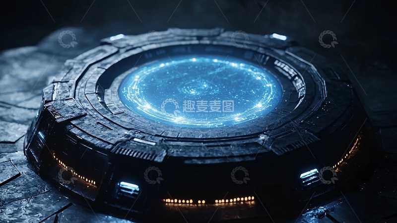 高清大图下载【趣麦麦图】科幻风格蓝色能量核心