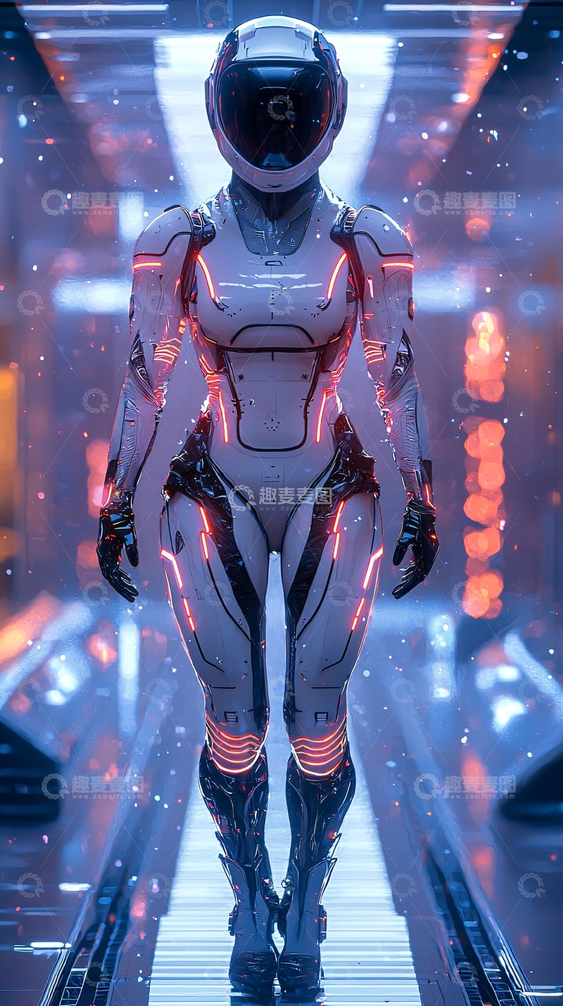 高清大图下载【趣麦麦图】科幻女机器人