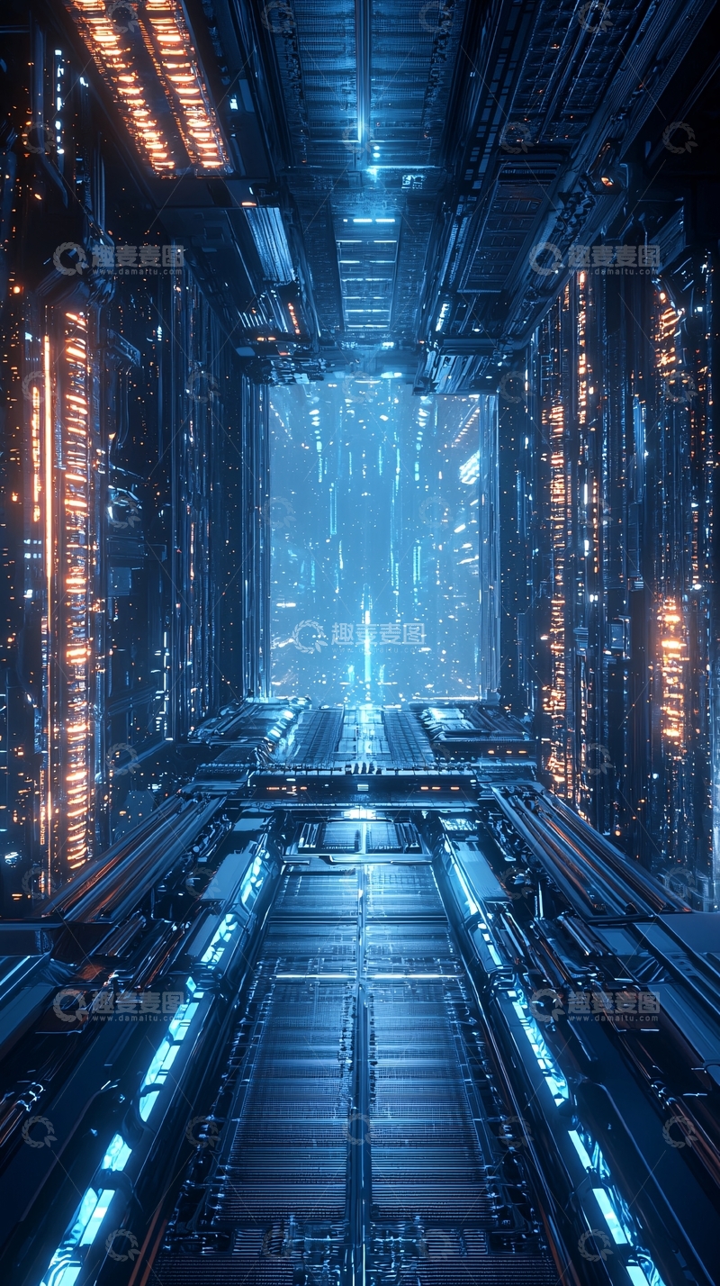 高清大图下载【趣麦麦图】未来科技感通道