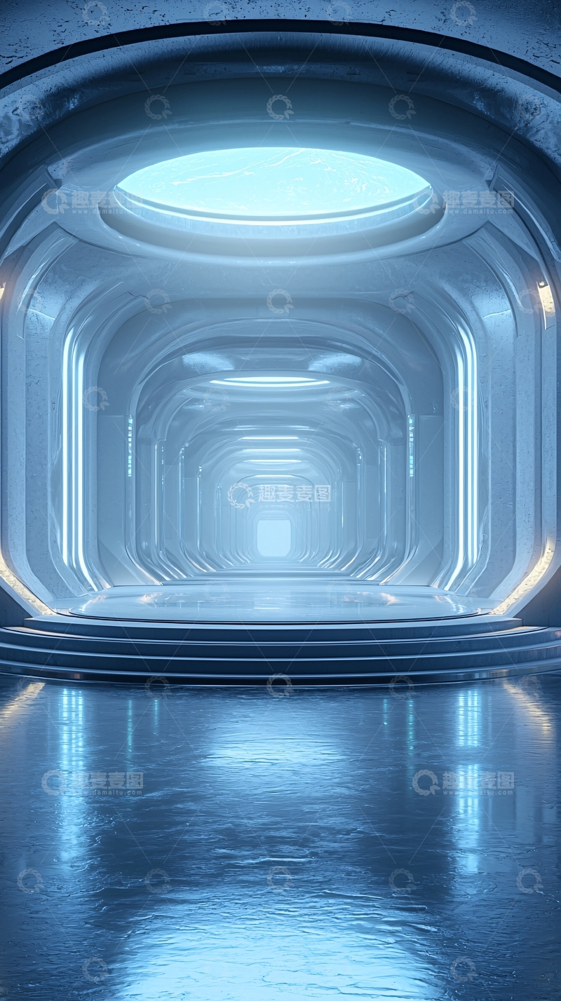 高清大图下载【趣麦麦图】未来科技感走廊