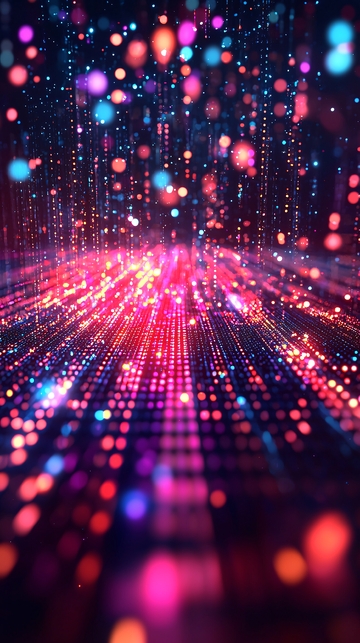 炫彩发光矩阵数据流