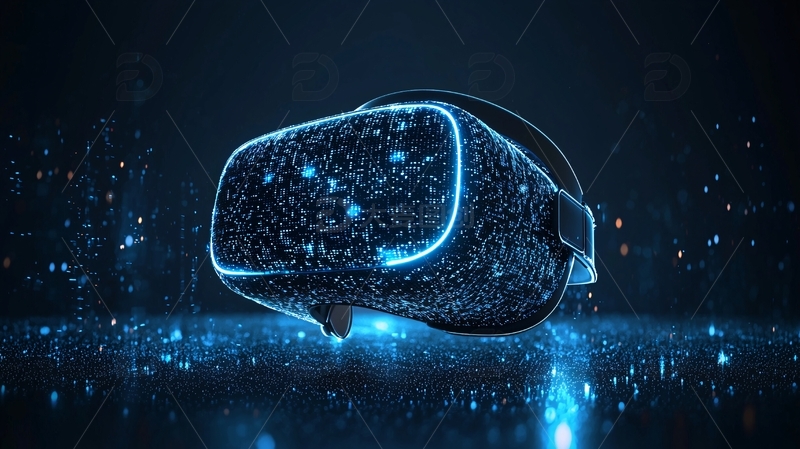 高清大图下载【趣麦麦图】未来科技感VR虚拟现实眼镜