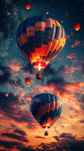 星空热气球