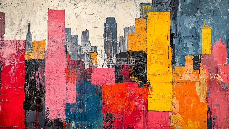 高清大图下载【趣麦麦图】抽象城市风景