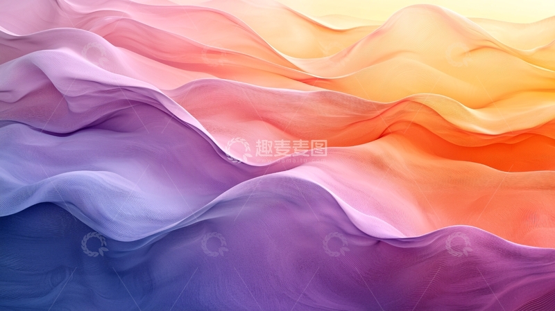 高清大图下载【趣麦麦图】彩色飘逸丝绸布料