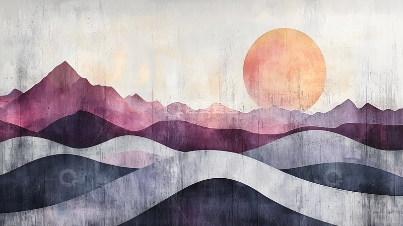 高清大图下载【趣麦麦图】水墨山水画555