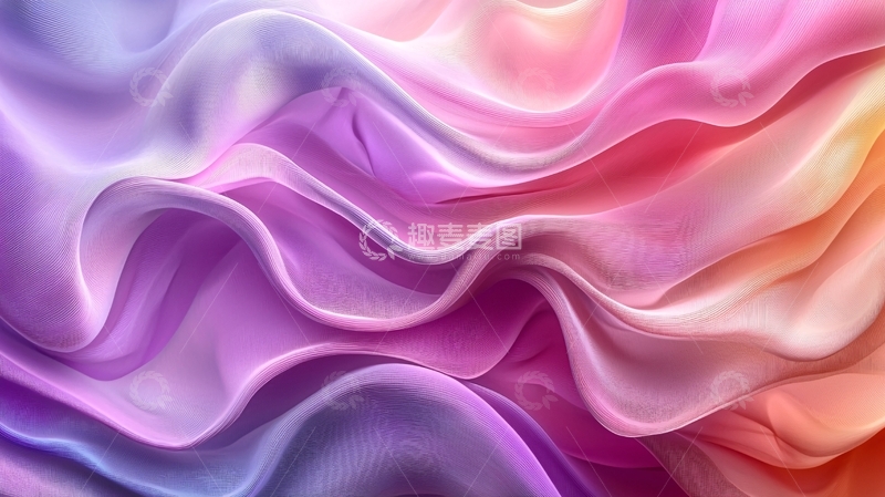 高清大图下载【趣麦麦图】彩色丝绸褶皱