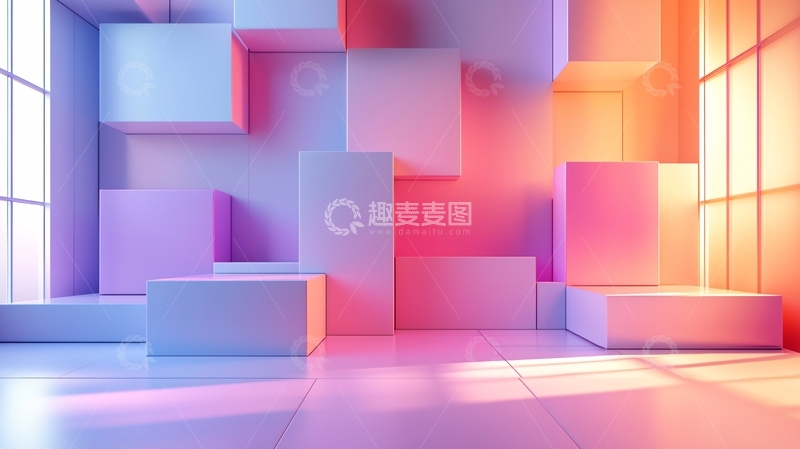 高清大图下载【趣麦麦图】抽象几何背景