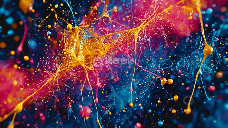 高清大图下载【趣麦麦图】彩色油漆飞溅