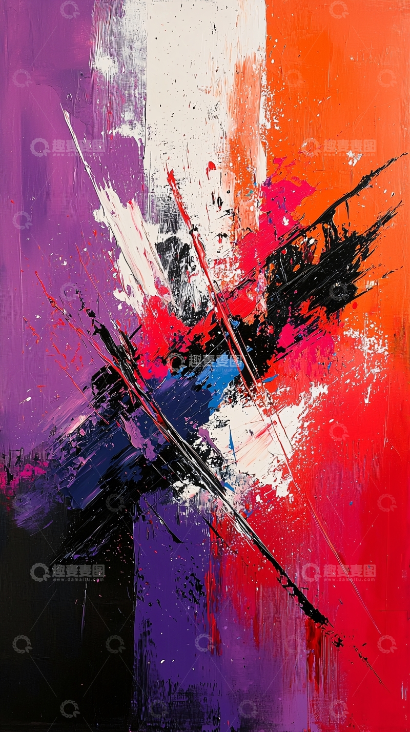 高清大图下载【趣麦麦图】抽象油画
