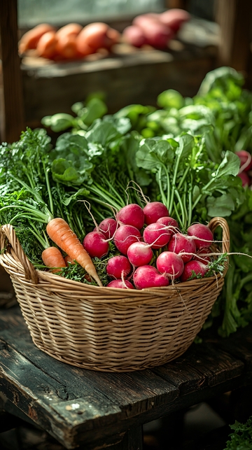 新鲜蔬菜水果篮