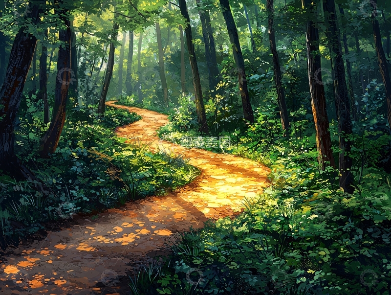 高清大图下载【趣麦麦图】森林小路