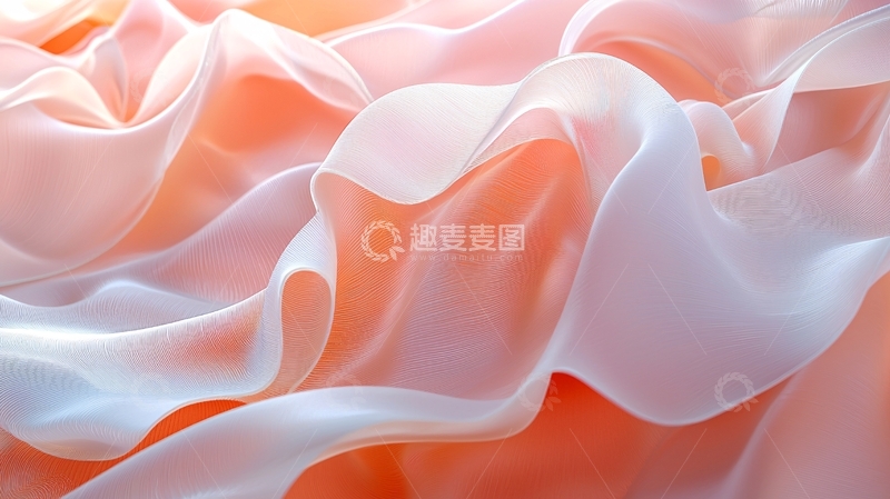 高清大图下载【趣麦麦图】轻盈飘逸的粉色丝绸布料