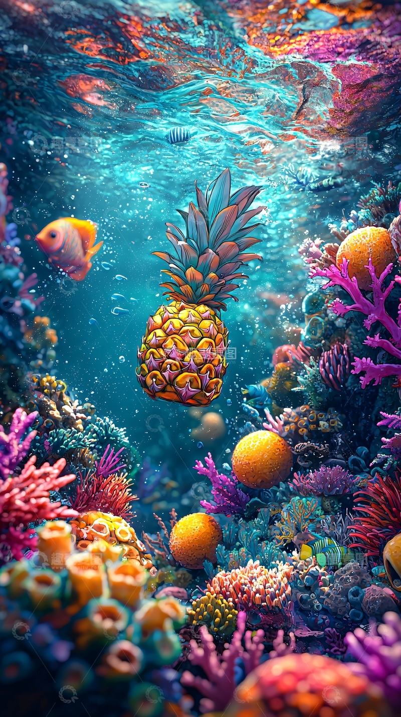 高清大图下载【趣麦麦图】海底菠萝